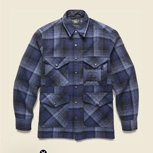 Double RL mason wool plaid overshirt